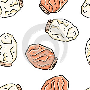 Himalayan salt lamps doodles seamless pattern. Modern indigenous background with salt crystals. Relax concept cozy style template