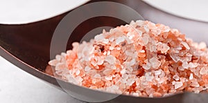 Himalayan salt. Pink and orange coarse crystals