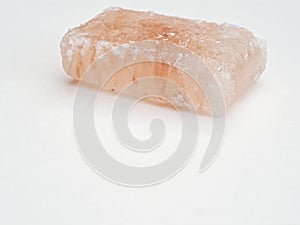 Himalayan salt soap, soap bar, nature's finest minerals on a white isolated background. photo