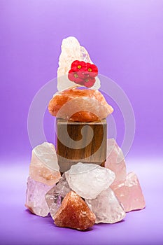 Himalayan Sea Salt stacked and balanced