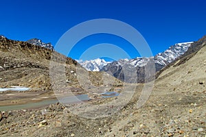 Himalayas Everest base camp trek valley views, EBC Nepal