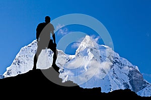 Himalayas landscape, Mount Ama Dablam