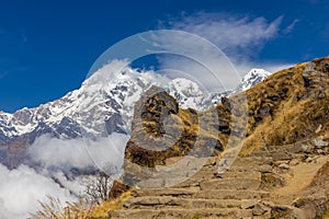 Himalayas mountain range near Annapurna