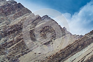 Himalayas mountain with rocks, view from the Hemis monastery, near the Leh city, Ladakh of the north Indian controlled Jammu and