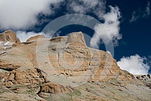 Himalayas mountain Tibet sky and clouds