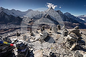 Himalayas mountain view from top of Chukung Ri view point, Nepal