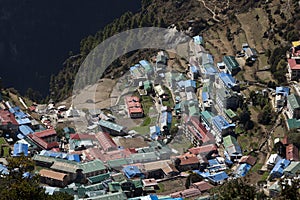Himalayas, Namche Bazaar, sherpa village photo