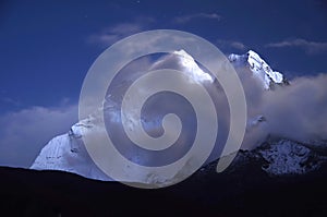 Himalayas at night