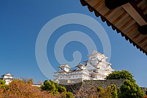 Himeji castle, Japan. Blue sky