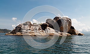 Hin Son, Rocks, sea and blue sky in Lipe Islands, Thailand.