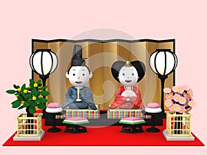 `Hina Ningyou` Japanese traditional dolls for girls.