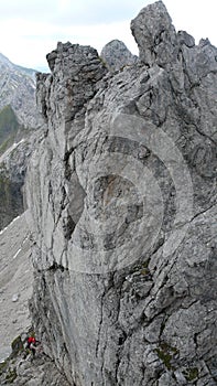 Hindelanger Klettersteig mountain Alpinism Rock climb bavaria