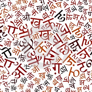 Hindi alphabet background