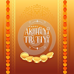 Hindu akshaya tritiya festival pooja greeting design photo