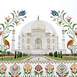 Hindu background concept on white background