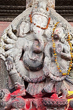 Hindu Deity at Patan Durbar Square, Nepal