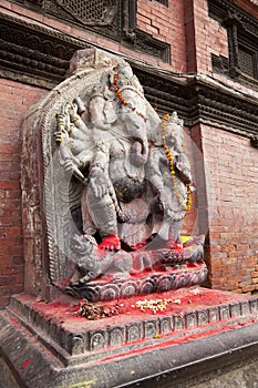 Hindu Deity at Patan Durbar Square, Nepal