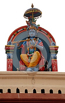 Hindu deity at Sri Mariamman Temple in Singapore