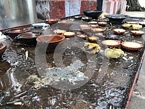 Hindu Devotees light in Temple as requesting their wishes to god