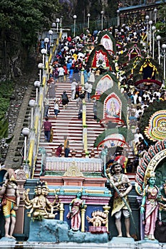 Hindu Devotees at Thaipusam Celebration