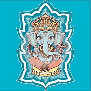 Hindu elephant God Lord Ganesh. Hinduism.