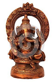 Hindu God Ganesha Handmade Metal Statue