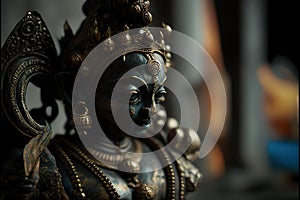 Hindu god Krishna statue image Generative AI