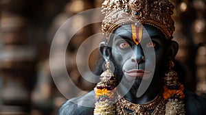 Hindu God Lord Hanuman Statue for Devotion and Worship