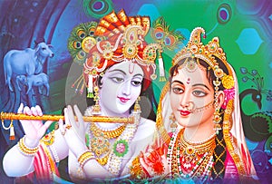 Lord Radha Krishna Beautiful Wallpaper photo