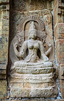 Hindu God Statue in Brihadeeswarar Temple