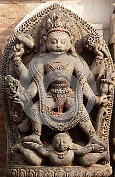 Hindu god vishnu sculpture photo