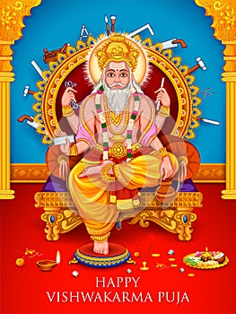 Hindu God Vishwakarma, an architect, and divine engineer of universe