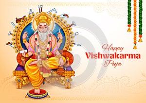 Hindu God Vishwakarma, an architect, and divine engineer of universe