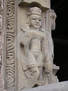 A Hindu Goddess adorning Shiva Temple in Kangra, India