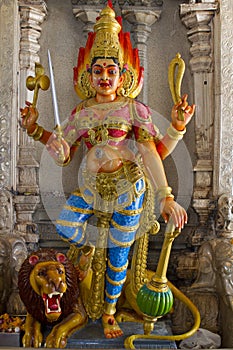 Hindu Goddess Durga on Lion