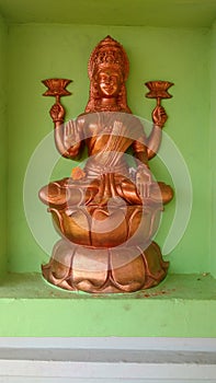 Hindu goddess ` Lakshmi Devi ` statue
