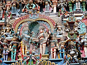 Hindu gods and godess statues