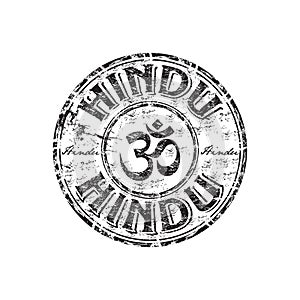 Hindu grunge rubber stamp