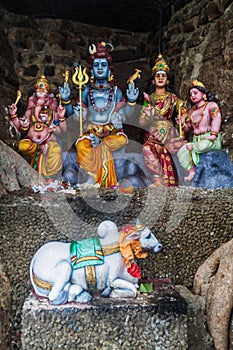 Hindu images at Kandasamy Koneswaram temple in Trincomalee, Sri Lan