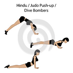 Hindu judo push up dive bombers exercise