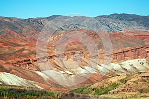 Hindu Kush Mountain scenery between Lal and Dowlat Yar in Ghor Province, Afghanistan photo