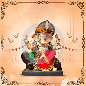 Hindu Lord Ganesh texture wallpaper background