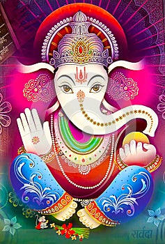 Hindu Lord Ganesha texture wallpaper  background