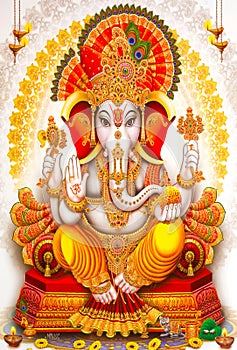 Hindu Lord Ganesha texture wallpaper  background