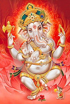 Hindu Lord Ganesha texture wallpaper  background