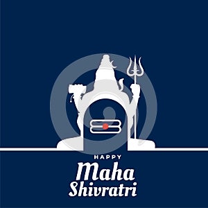 Hindu maha shivratri festival greeting design background