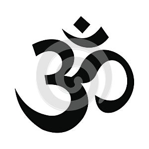 Hindu om symbol icon, simple style