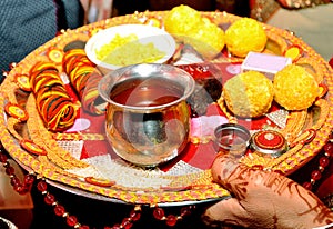 Hindu Rituals thali for welcome