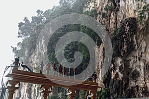 Hindu`s divine statue in top of the gate of Batu Caves near Kuala Lumpur, Malaysia.