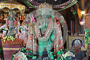 Hindu sacred elephant statues  Ganesha, god of Hindu people worshiped  Ganesh Festival Concept